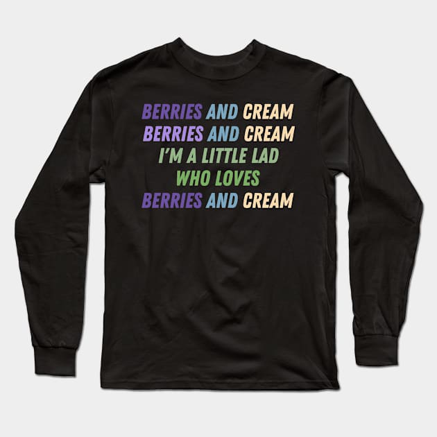 Berries and Cream For a Little Lad Long Sleeve T-Shirt by BobaPenguin